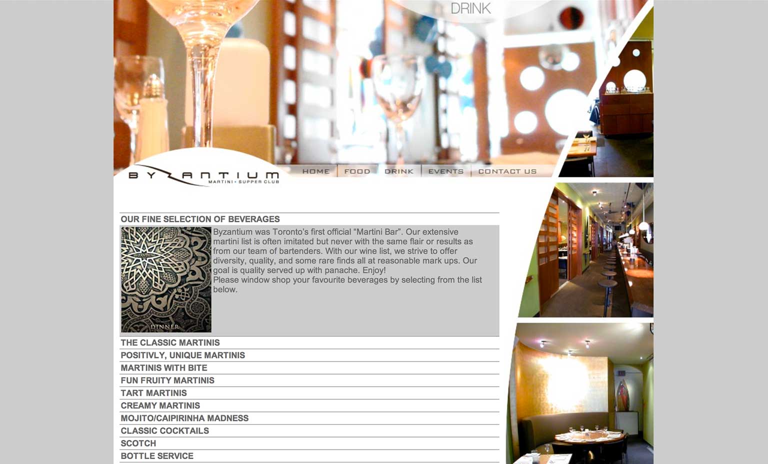 byz.ca drink menu - circa 2013