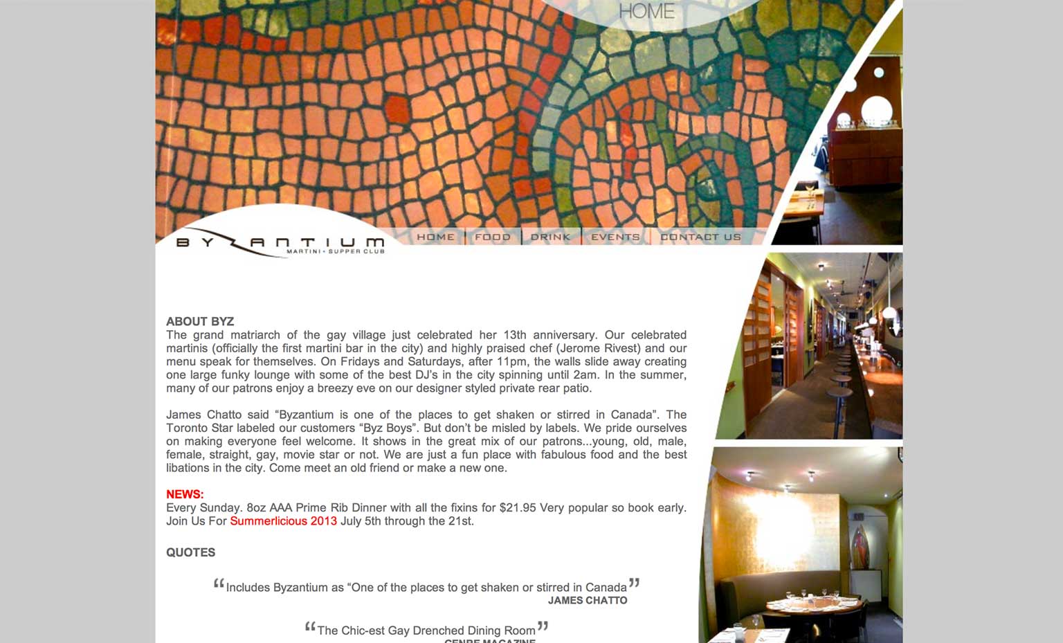 byz.ca home page - circa 2013