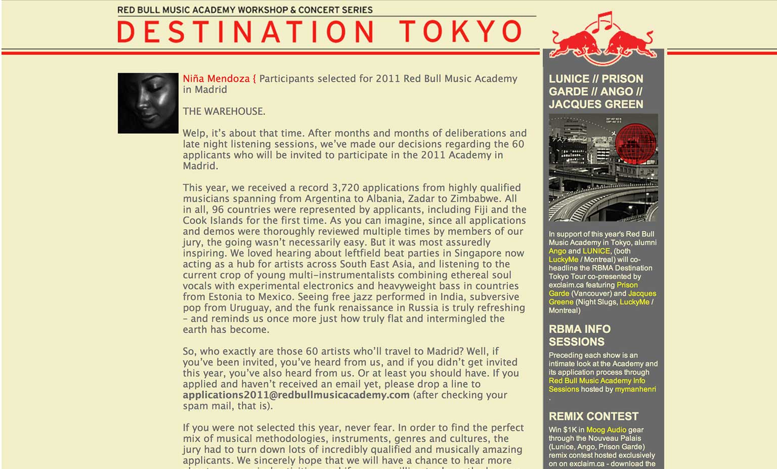 Red Bull Music Academy Blog